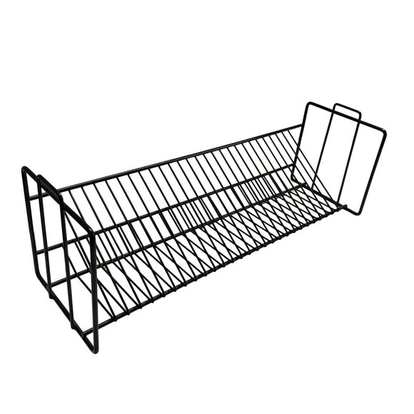 Black Wire Shelf Media Games Movies CD's Organizer Display - Picture 1 of 6